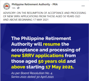 菲律宾退休移民SRRV重启