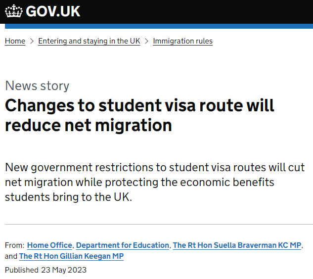 外事邦,英国内政部,英国留学生携带家属,英国禁止在完成学业前转工签,英国留学签证
