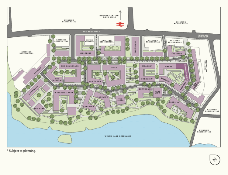 外事邦,英国伦敦房产,Hendon Waterside,亨登水岸,伦敦学区房产,伦敦40万英镑房产